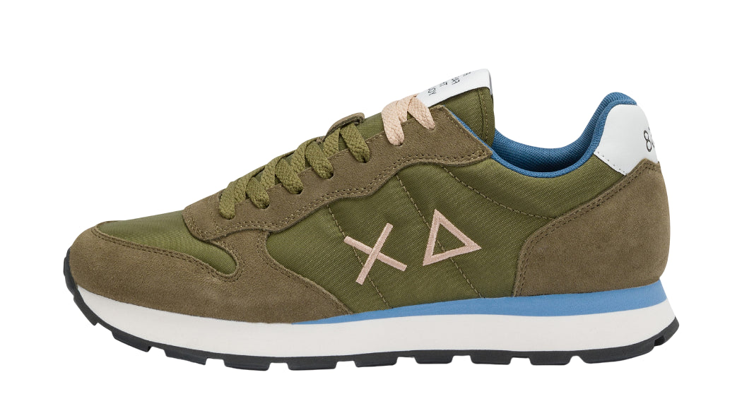 SUN68 SNEAKERS UOMO TOM SOLID VERDE MILITARE