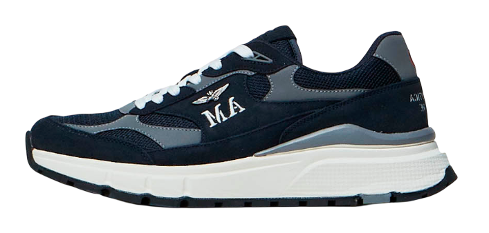 AERONAUTICA MILITARE SNEAKERS RUNNING CON AQUILA TURRITA BLU NAVY