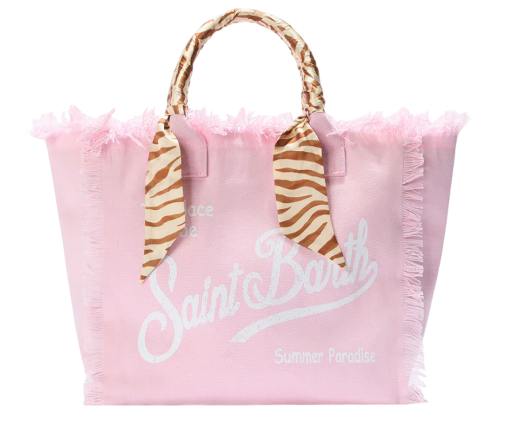 MC2 SAINT BARTH BORSA VANITY CANVAS STAMPA SAFARI ROSA