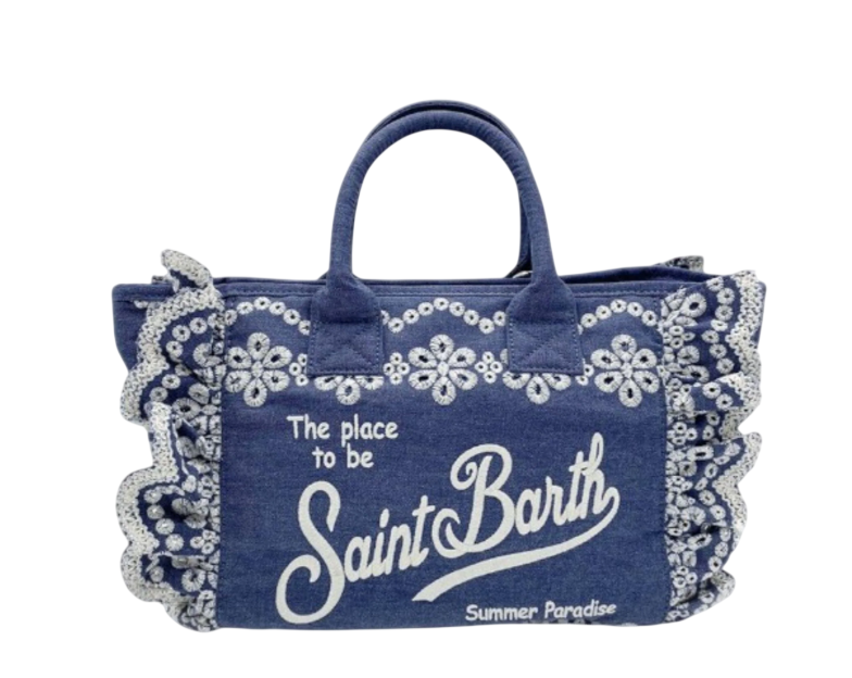 MC2 SAINT BARTH BORSA COLETTE VOLANT SANGALLO DENIM BLU
