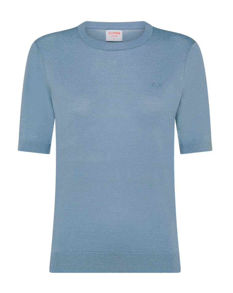 SUN68 T-SHIRT DONNA SWEATER AVIO