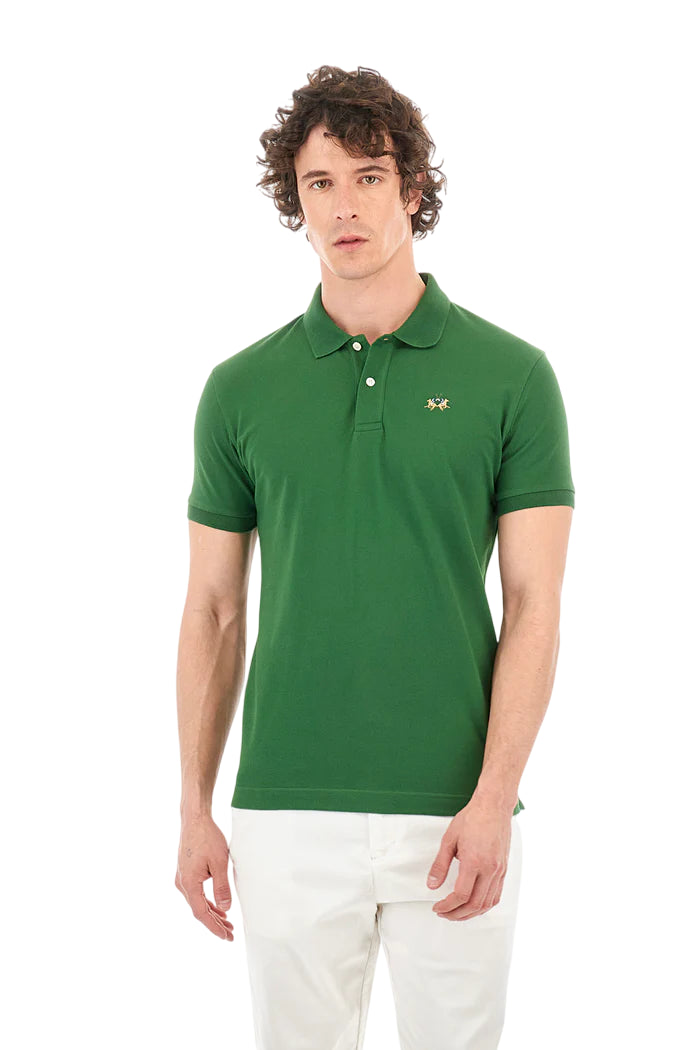 LA MARTINA POLO DA UOMO EDUARDO SLIM FIT COL VERDE JUNIPET