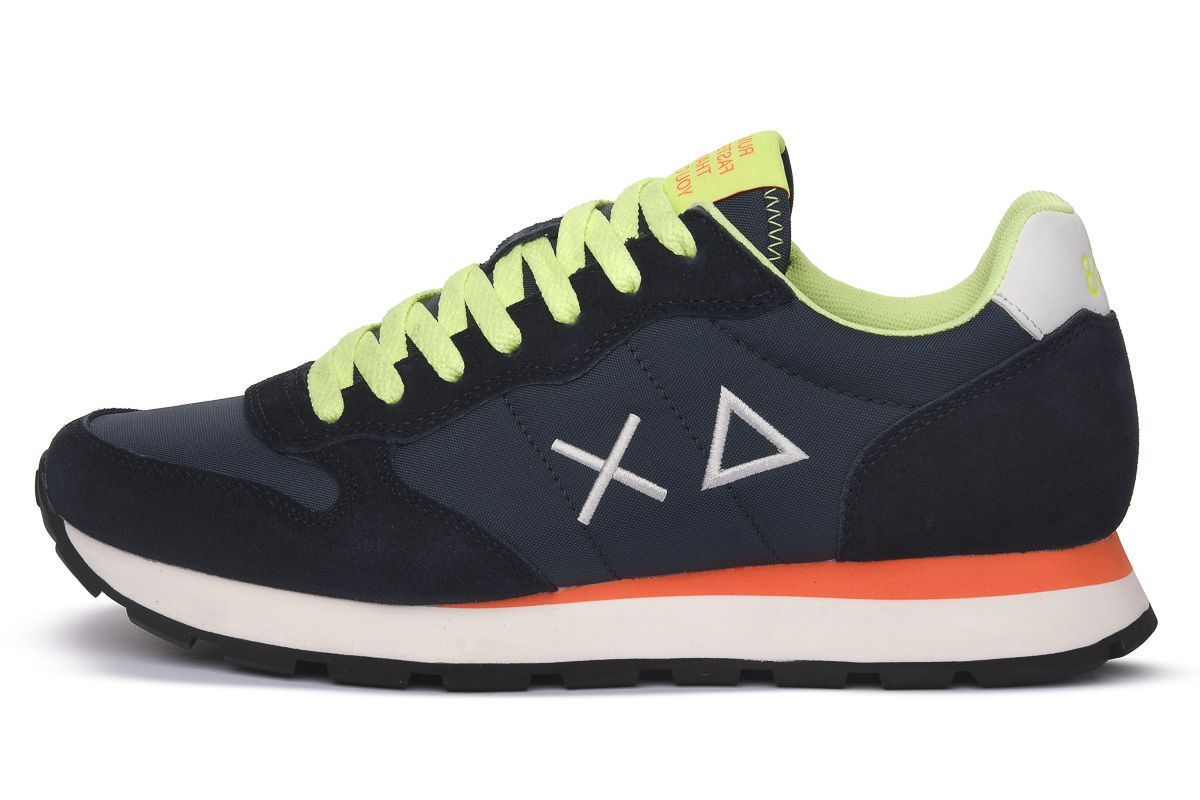 SUN68 SNEAKERS UOMO TOM FLUO NAVY BLUE