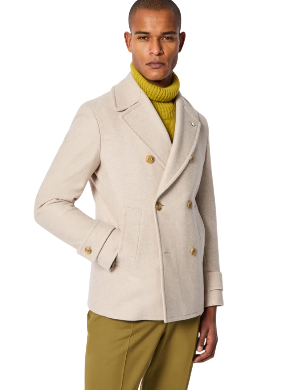 LBM 1911 SPORT PEACOAT BIANCO AVORIO