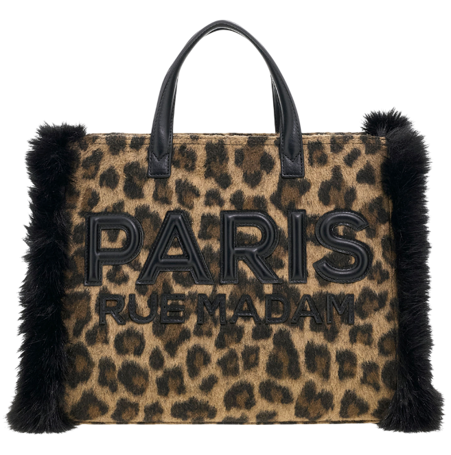 RUE MADAM PARIS BORSA MEGEVE TOTE LEOPARD