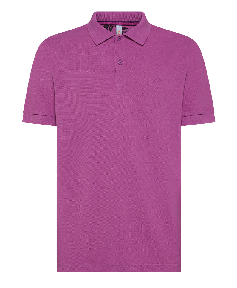 SUN68 UOMO POLO COLD DYE CICLAMINO