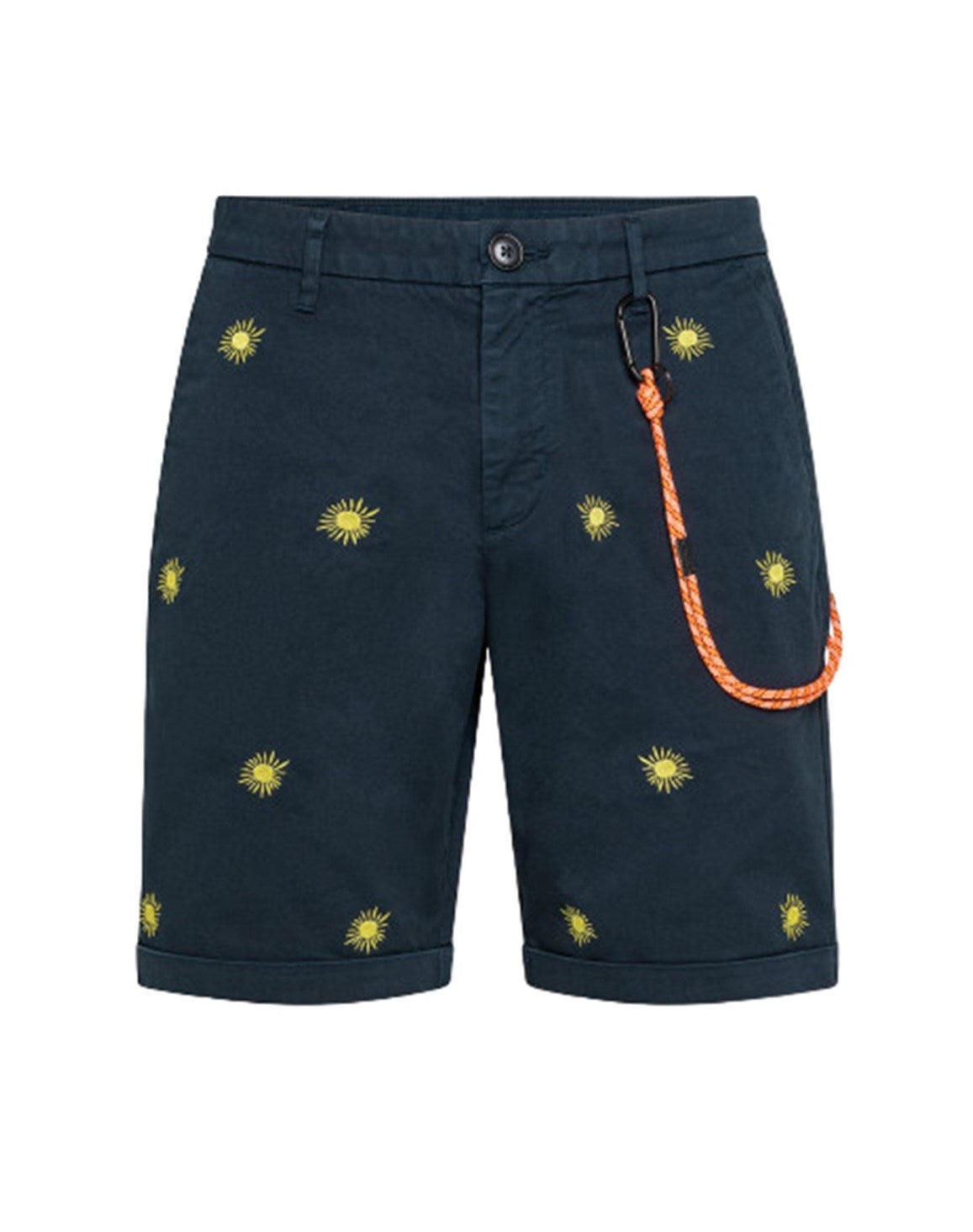 BERMUDA CHINO EMBROIDERY NAVY BLUE