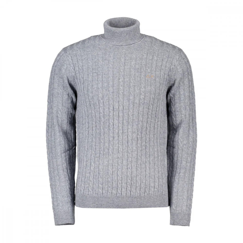 SUN68 MAGLIONE DOLCEVITA TURTLE CABLE GRIGIO CHIARO
I