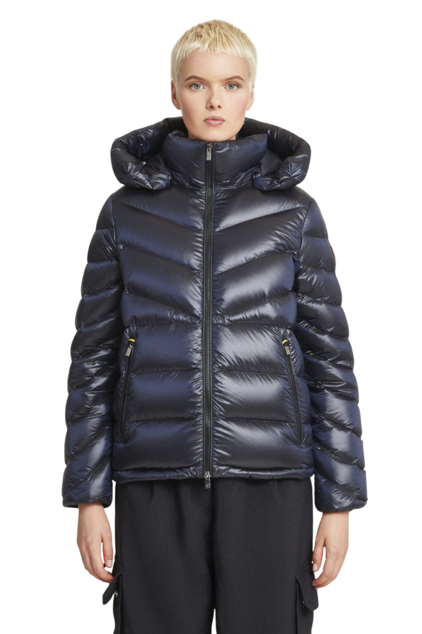 CIESSE PIUMINI PIUMINO CORTO HEIDI CON CAPPUCCIO STACCABILE BLU ECLIPSE