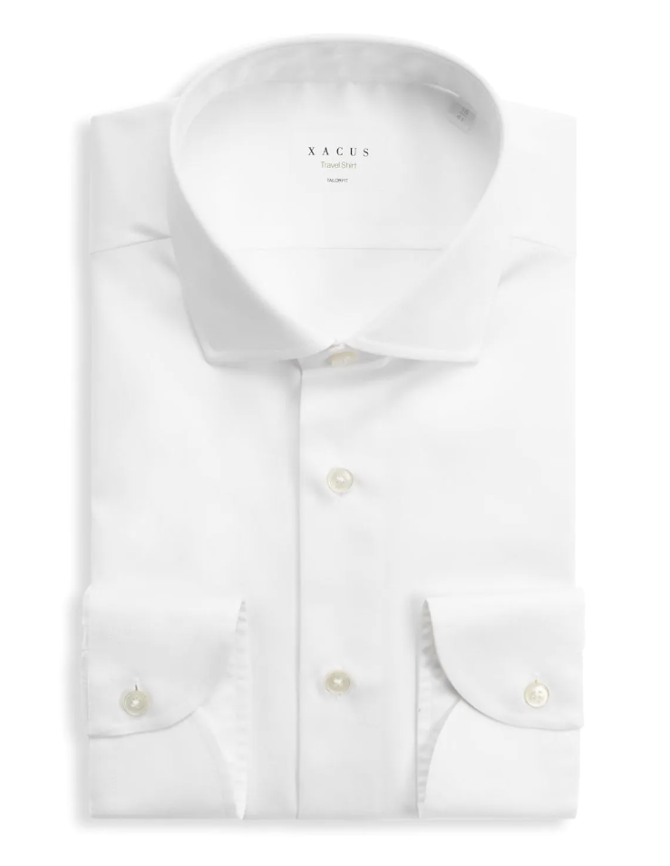 XACUS CAMICIA COLLO ITALIANO TRAVEL SHIRT TAILOR FIT 11805 BIANCO