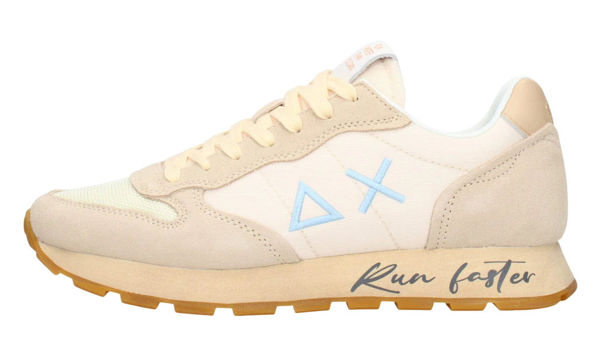 SUN68 SNEAKERS UOMO TOM VINTAGE BIANCO PANNA