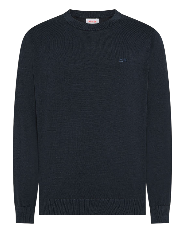 SUN68 MAGLIA UOMO IN COTONE COLORE BLU NAVY