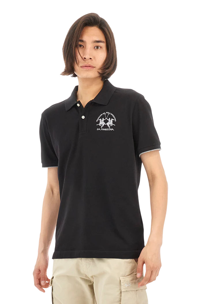 LA MARTINA POLO DA UOMO MIGUEL REGULAR FIT BLACK