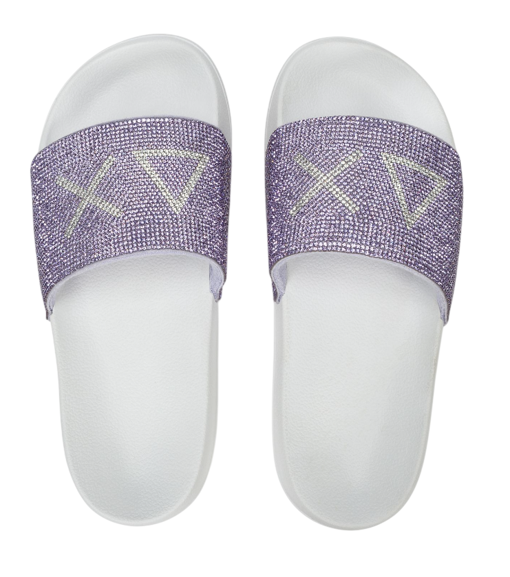SUN68 DONNA CIABATTE CON STRASS BIANCO LILLA