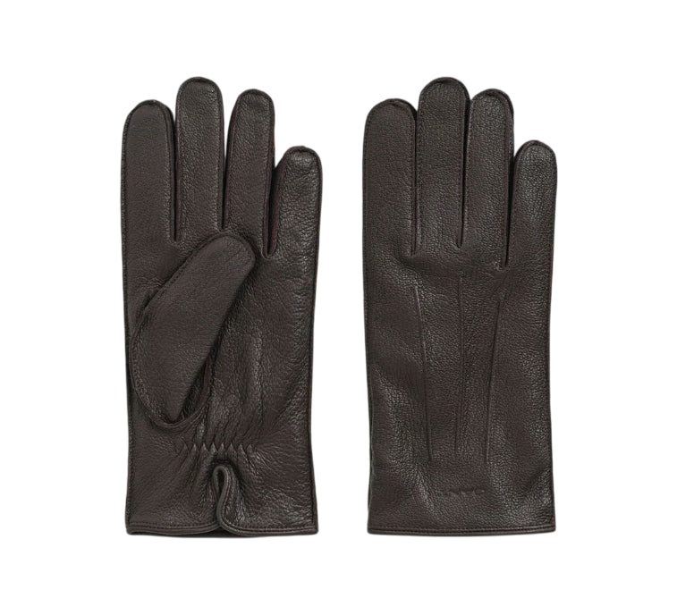 GANT GUANTI UOMO IN PELLE FODERATI IN CASHMERE BROWN