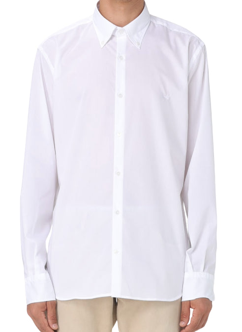 BROOKSFIELD UOMO CAMICIA BUTTON DOWN IN COTONE BIANCO