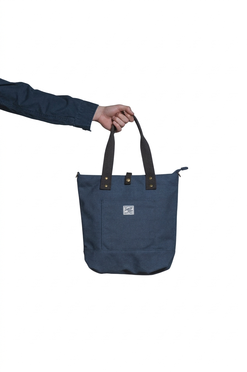 IMPURE BORSA KYLE IN CANVAS COLORE NAVY