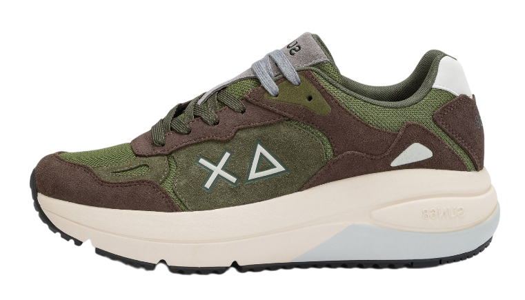 SUN68 SNEAKERS UOMO JUPITER SUEDE LOGO COLORE MARRONE