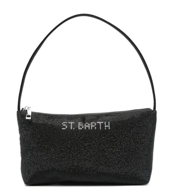 MC2 SAINT BARTH BORSA A SPALLA CON STRASS COLORE NERO