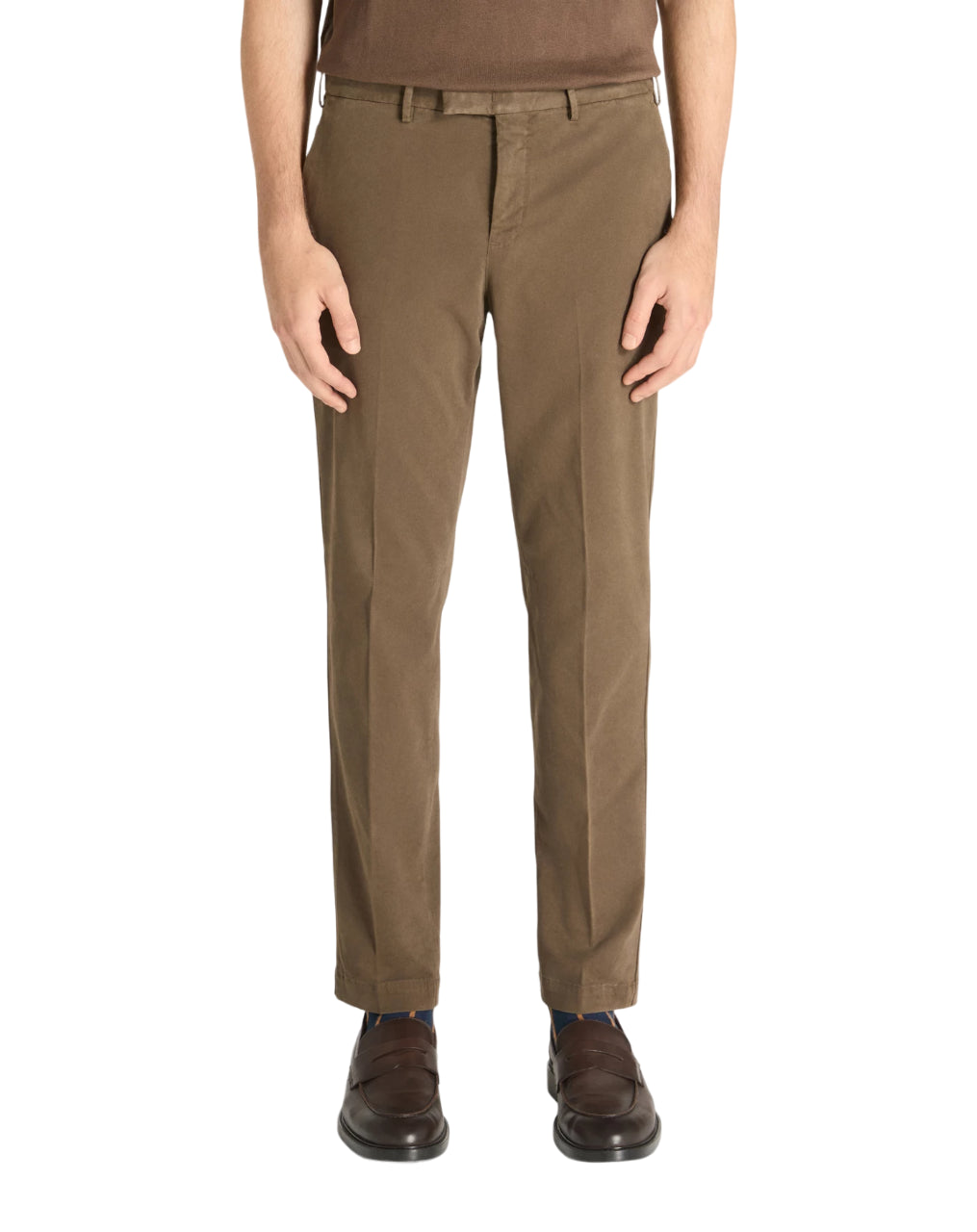 PT01 PANTALONI MASTER IN GABARDINA MARRRONE SCURO