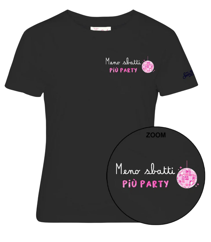 MC2 SAINT BARTH T-SHIRT DONNA EMILIE-SBATTI PARTY NERO