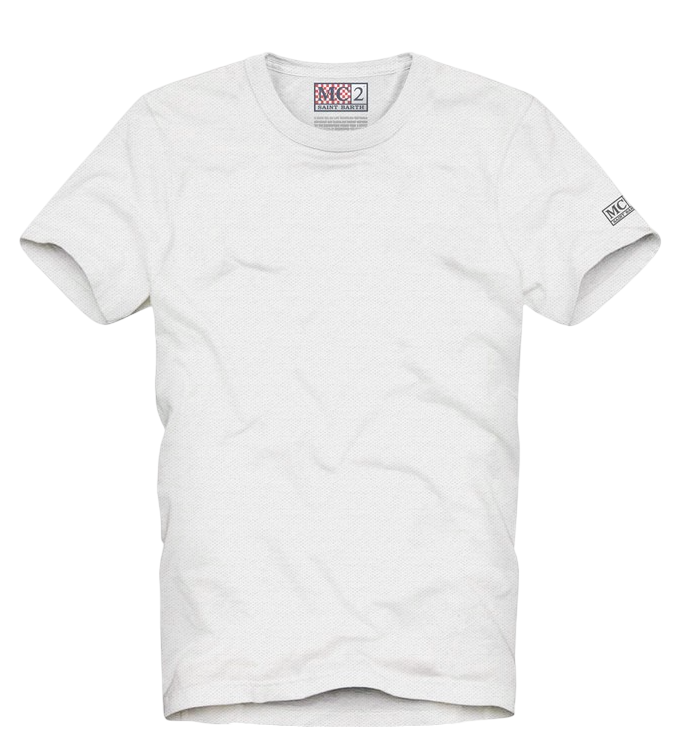 MC2 SAINT BARTH T-SHIRT UOMO IN PIQUET TECNICO CALYPSO BIANCO