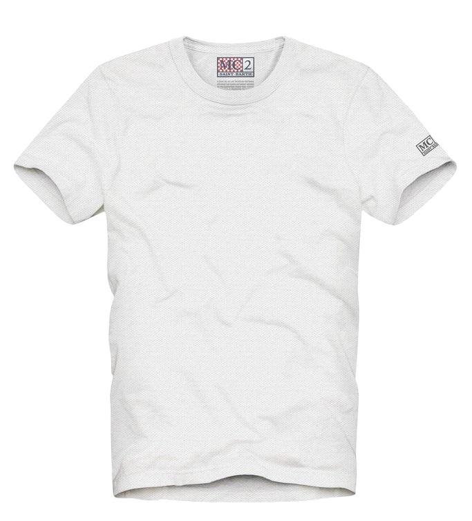 MC2 SAINT BARTH T-SHIRT UOMO IN PIQUET TECNICO CALYPSO BIANCO