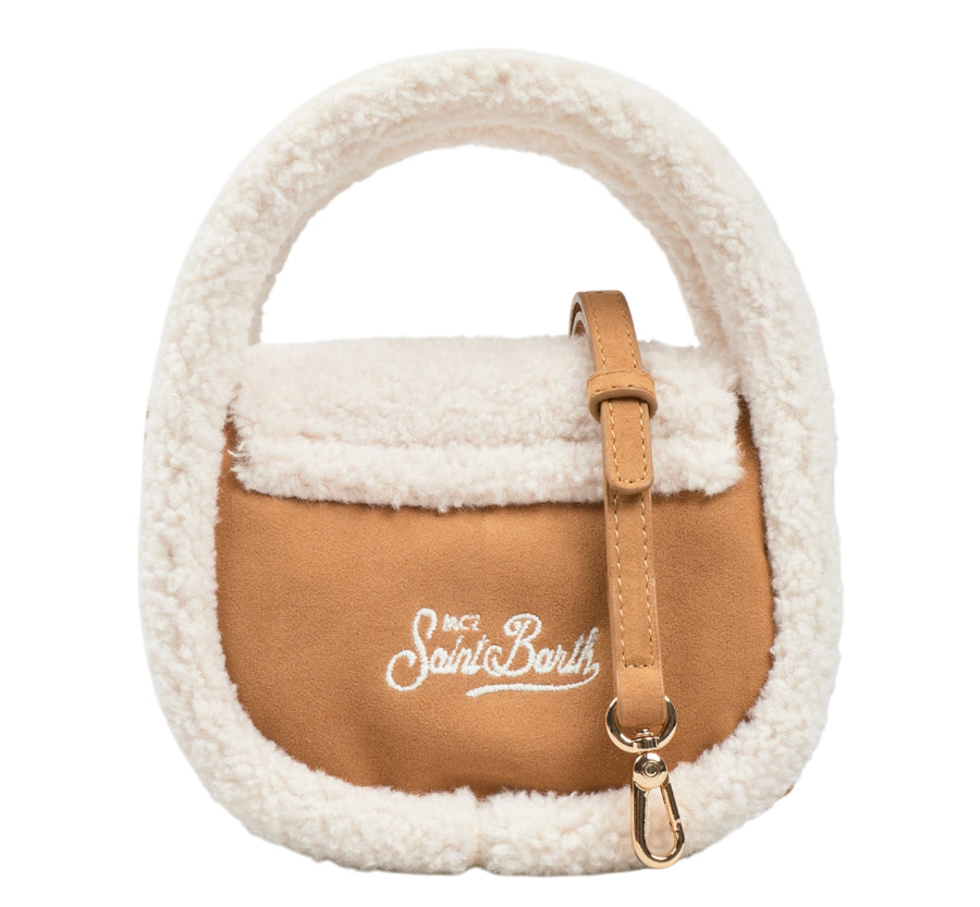 MC2 SAINT BARTH BORSA A MANO GILDA MUTTON SUEDE CAMMELLO