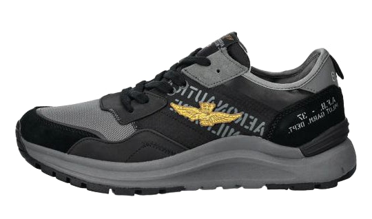 AERONAUTICA MILITARE SNEAKERS A.F.B. 37 JET BLACK