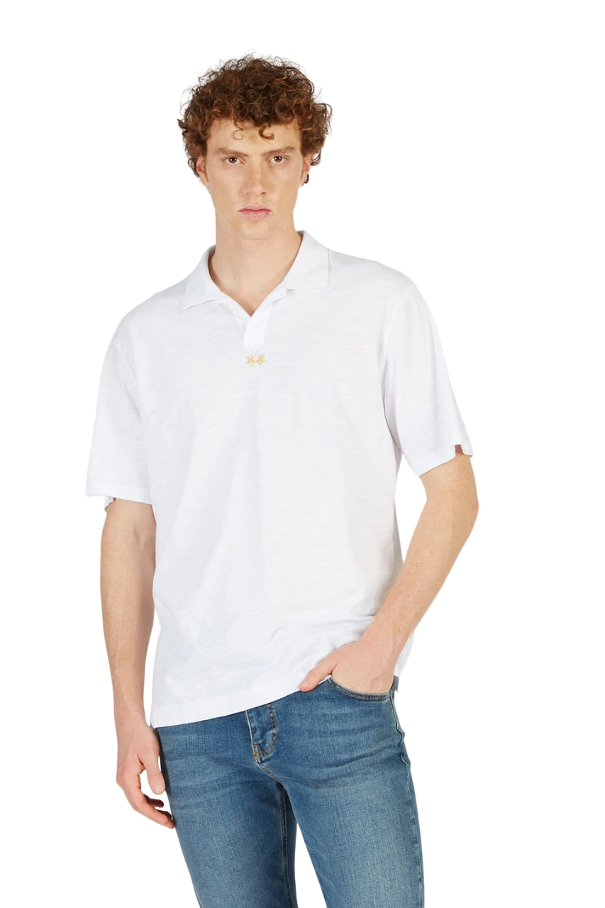Polo in jersey regular fit white