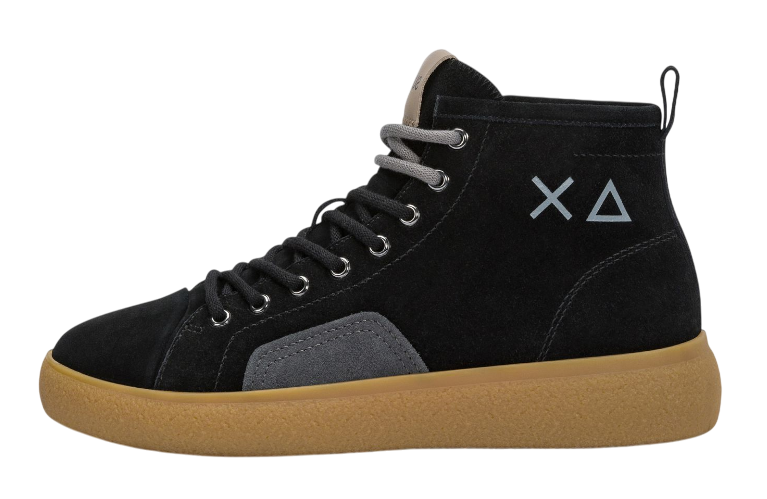 SUN68 SNEAKERS UOMO LUIS MID IN SUEDE NERO