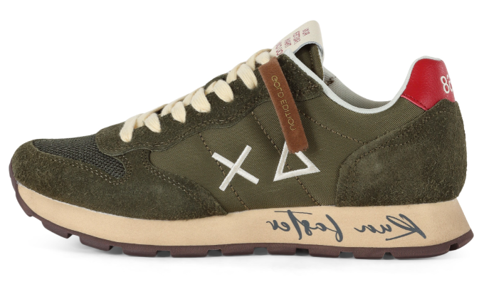 SUN68 SNEAKERS UOMO TOM VINTAGE GOLD EDITION MILITARE SCURO