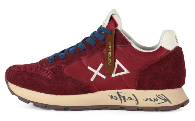 SUN68 SNEAKERS UOMO TOM VINTAGE GOLD EDITION BORDEAUX