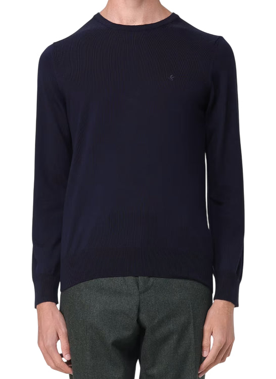 BROOKSFIELD MAGLIA CLASSICA GIROCOLLO COLORE NAVY