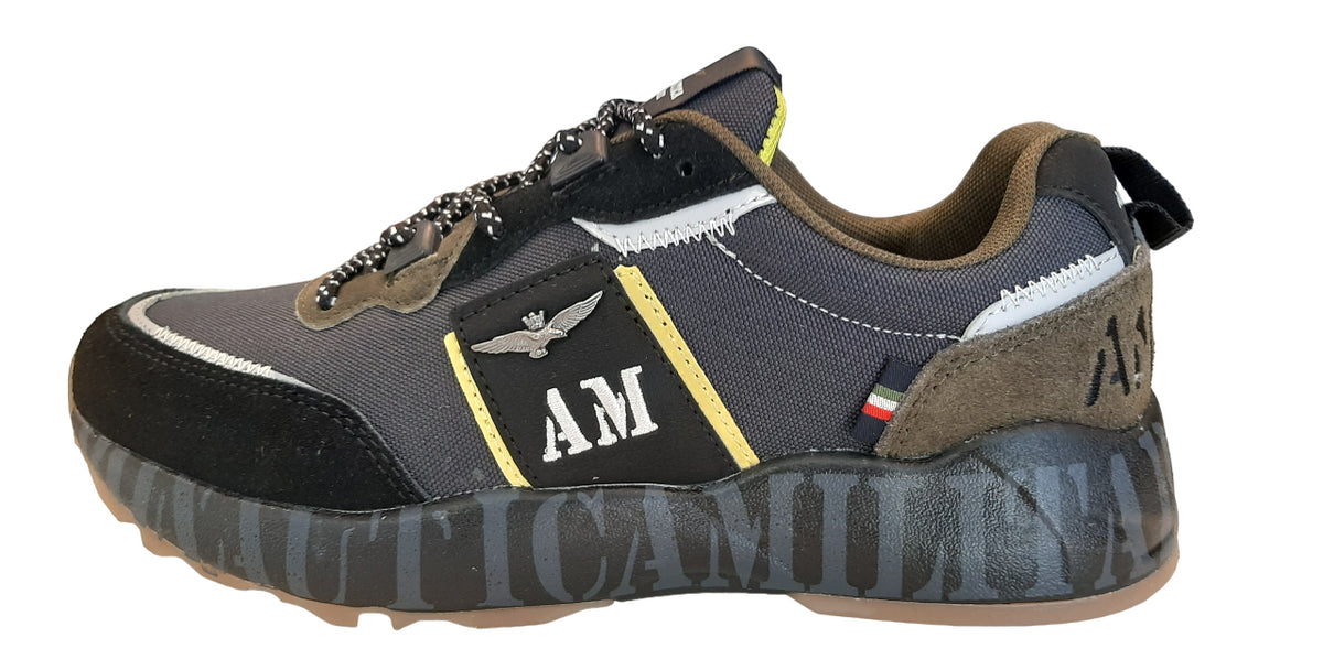 AERONAUTICA MILITARE SNEAKERS SC293 GREEN BLACK DARK GRAY