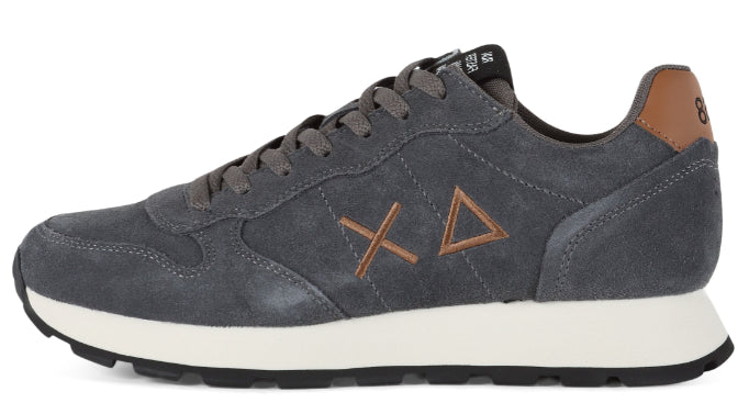 SUN68 SNEAKERS UOMO TOM SUEDE SCAMOSCIATO GRIGIO SCURO