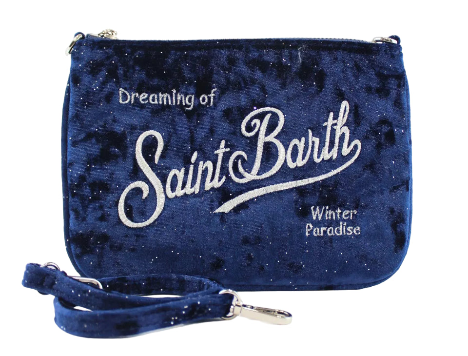 MC2 SAINT BARTH POCHETTE PARISIENNE BLU STRASS