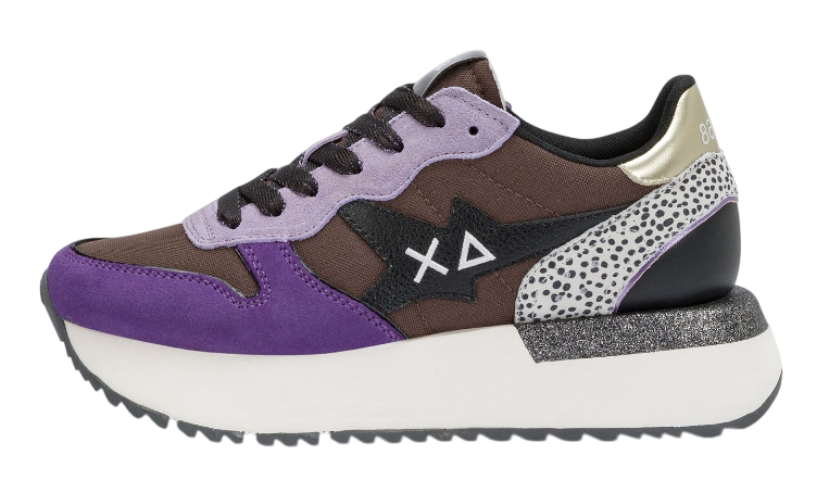 SUN68 SNEAKERS DONNA BIG STARGIRL Z45221 MIX MATERIAL VIOLA