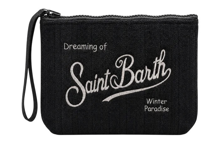 MC2 SAINT BARTH POCHETTE ALINE TRICOT NERO 00AR EMB
