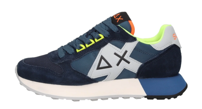 SUN68 SNEAKERS UOMO JAKI 2.0 FLUO NAVY BLUE
