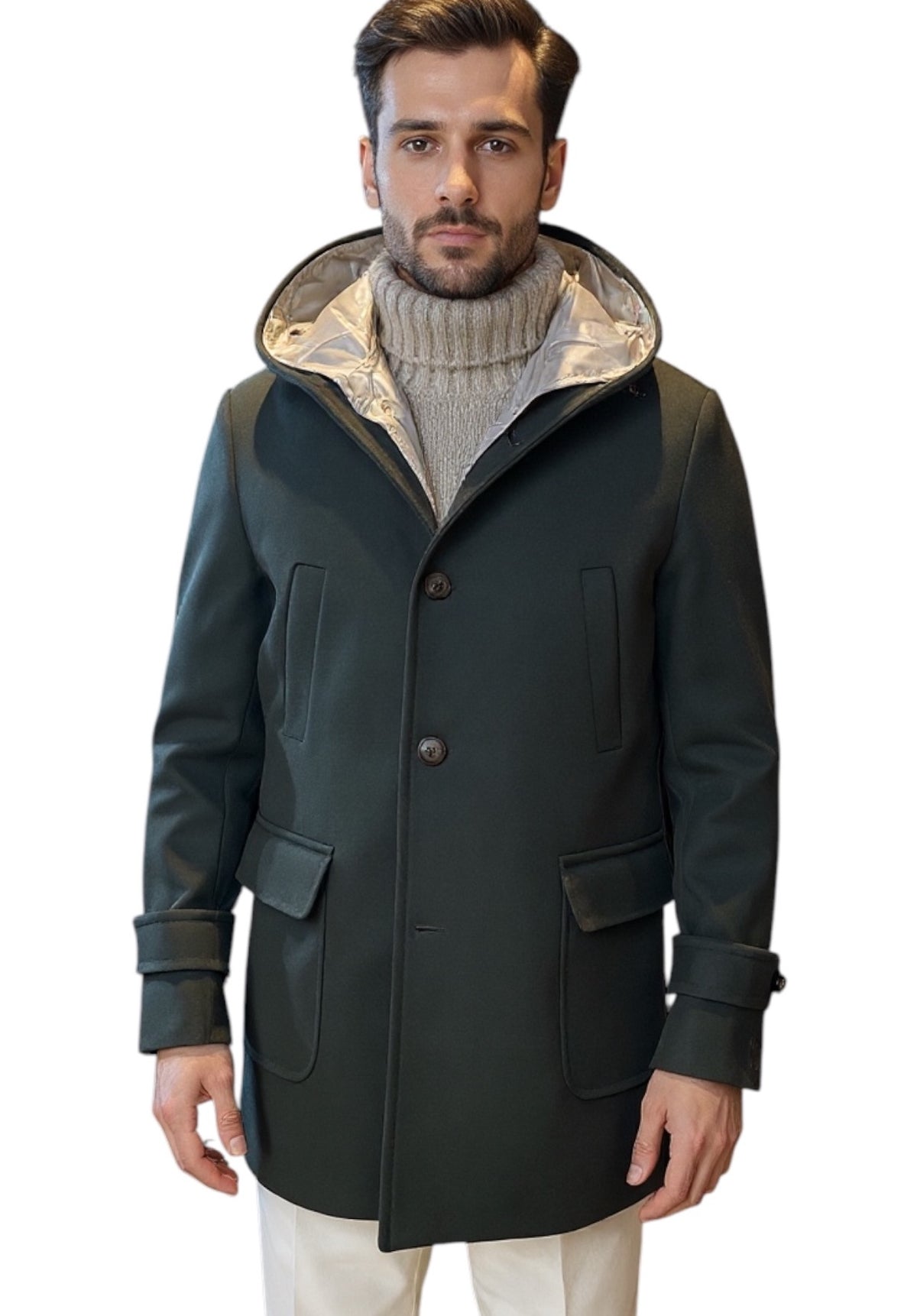 MARK MIDOR MONTGOMERY IN LANA COLORE VERDE