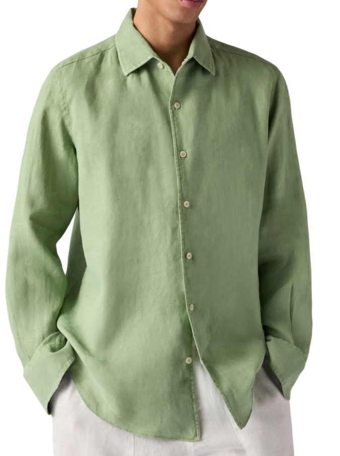 MC2 SAINT BARTH CAMICIA RAPHAEL IN PURO LINO VERDE