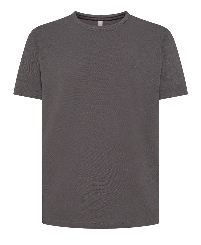 SUN68 UOMO T-SHIRT PIQUET COLD DYE INCHIOSTRO
