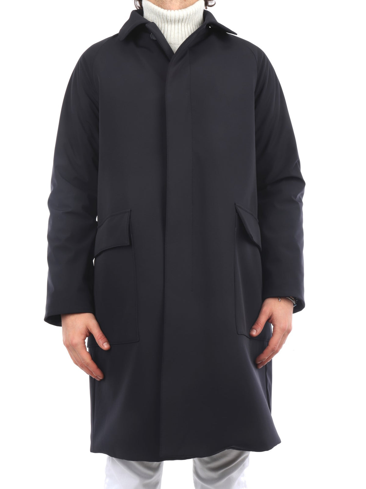 TAGLIATORE CAPPOTTO DA UOMO IN TESSUTO TECNICO COLORE BLU