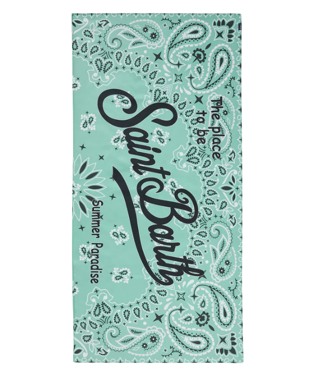 MC2 SAINT BARTH TELO MARE IN MICROFIBRA BANDANNA ROUND VERDE