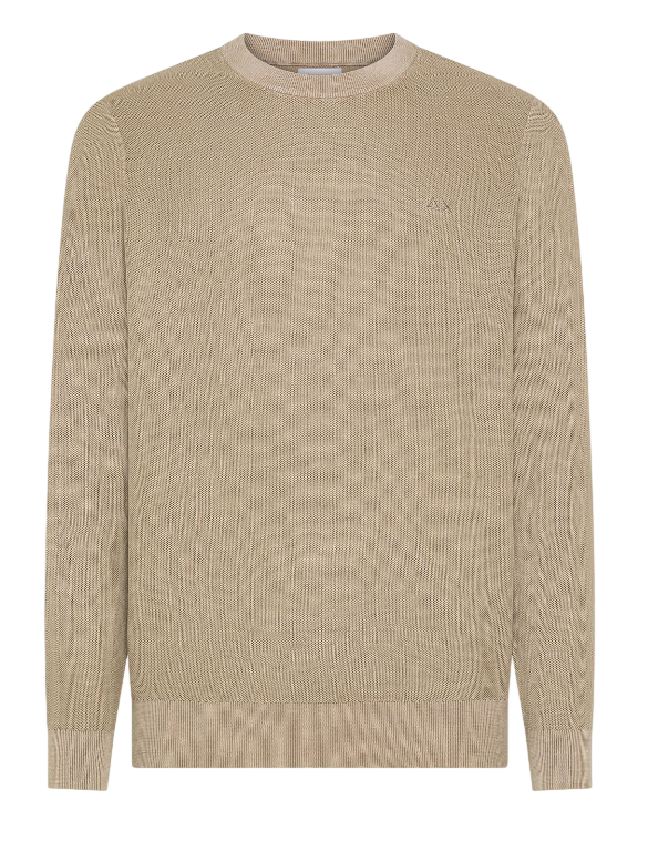 SUN68 UOMO MAGLIA IN COTONE STONE