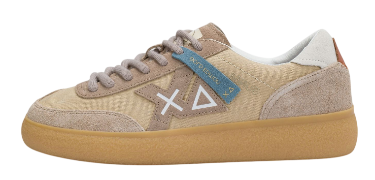 SUN68 SNEAKERS UOMO LUIS CANVAS BEIGE