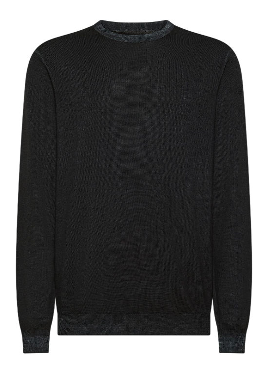 SUN68 UOMO MAGLIA IN LANA VINTAGE COLORE NERO