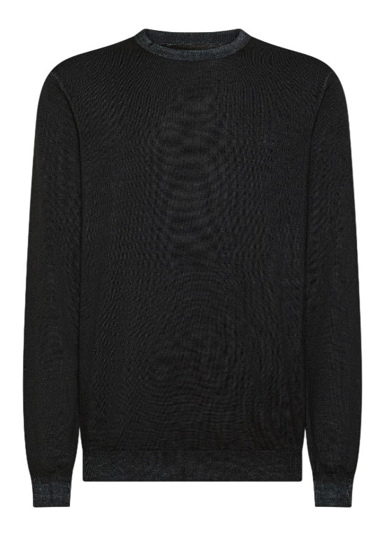 SUN68 UOMO MAGLIA IN LANA VINTAGE COLORE NERO