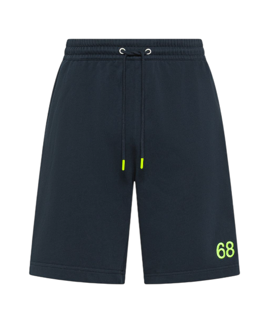 SUN68 UOMO BERMUDA IN FELPA DI COTONE BLUE NAVY